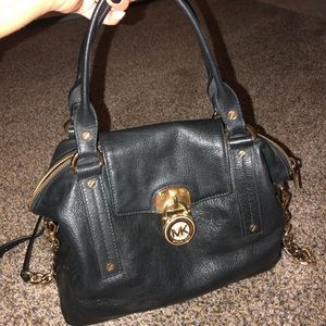 AUTHENTIC Michael Kors Black Leather Handbag